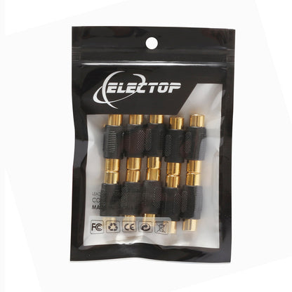 [10 Pack] RCA Female to Female Coupler Audio Video Gold Adapter, for Phono,Speaker,Rca Cable,Amplifier